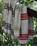 非洲全棉沙灘布 (深淺火山紅) Ethiopian Beach Towel (Lava-Salmon)