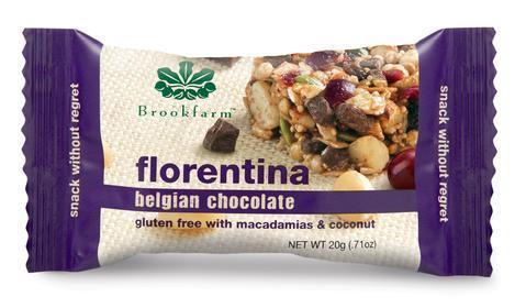 澳洲農場無麥麩黑朱古力雜錦小食棒 (細條) Brookfarm Gluten Free Macadamia and Belgian Chocolate Florentina Bar (20g)