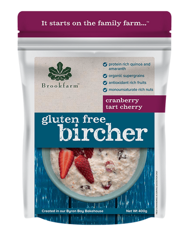 澳洲農場無麥麩藜麥果仁莓子早餐 Brookfarm Gluten Free Quinoa and Nut Muesli with Tart Cherries (400g)