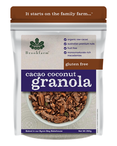 澳洲農場無麥麩可可椰子爆米花早餐 Brookfarm Gluten Free Cacao Coconut Granola (350g)