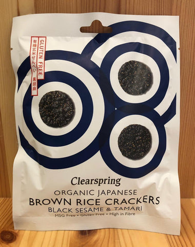 有機黑芝麻糙米餅 Organic Brown Rice Crackers with Black Sesame (40g)