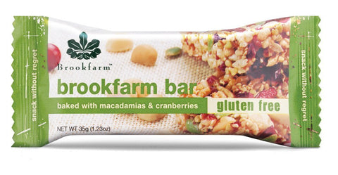 澳洲農場無麥麩小紅莓穀物種籽小食棒 Brookfarm Gluten Free Macadamia Cranberry Bar (35g)
