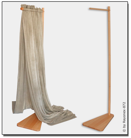 金剛罩嬰兒牀電磁波防護垂幕（連天然色櫸木架) Goldkind Pro® Shielding Canopy for Baby Bed (natural beechwood stand)