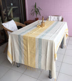 非洲全棉長方檯布 (冰藍向日葵) Ethiopian Gondar Ice Blue Sunflower Table Cloth (Large)