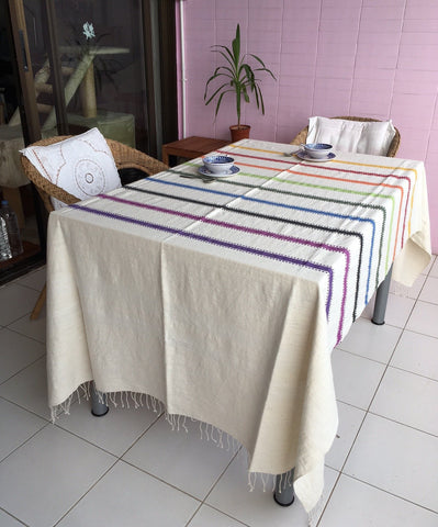 非洲全棉彩虹長方檯布／野餐巾Ethiopian Rainbow Table／Picnic Cloth  (Large)