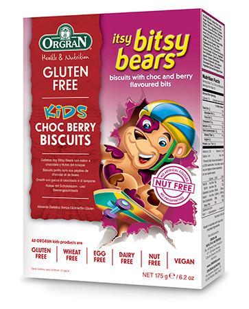 無麥麩小熊可可野莓餅乾 Orgran Itsy Bitsy Bears - Choc Berry Biscuits (175g)