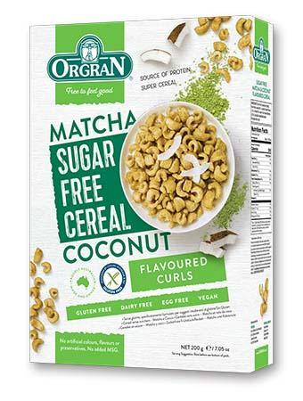 無麥麩低糖椰子綠茶早餐穀物 Orgran Sugar Free Matcha and Coconut Cereal (200g)