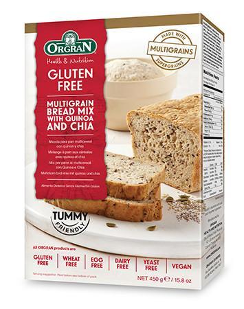 無麥麩藜麥奇亞籽粗糧麵包粉 Orgran Gluten-free Multigrain Bread Mix with Quinoa and Chia (450g)