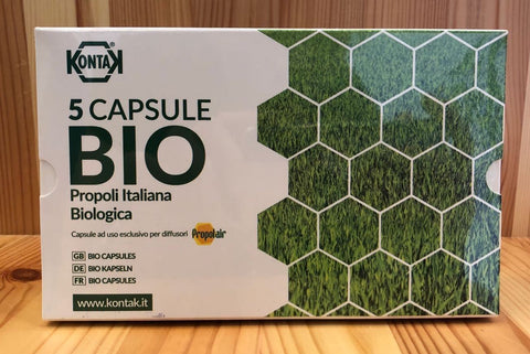補給擴散器的有機蜂膠膠囊 Propolis Refill Capsules (organic) for Diffusers (一盒五粒）