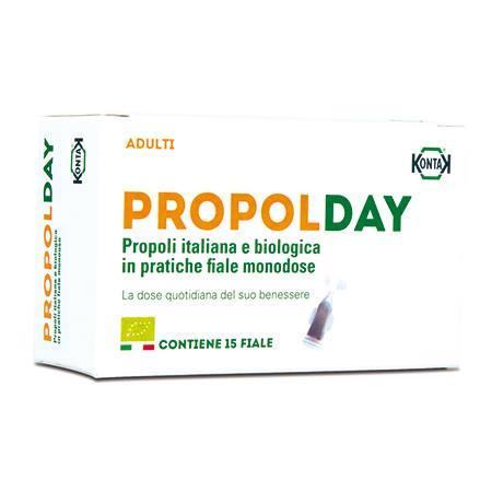 有機蜂膠保健飲劑 (含酒精) Propolday Organic Propolis Supplement with alcohol (15 vials)
