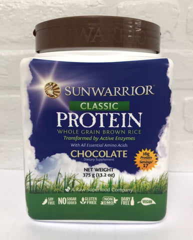 全穀發芽糙米蛋白粉 (朱古力味) SunWarrior Chocolate Protein Powder (375g)