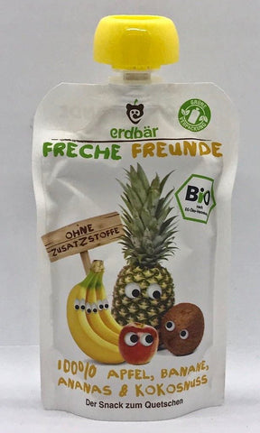 德國有機蘋果香蕉菠蘿椰子唧唧包 Squeezy Pouch Apple Banana Pineapple Coconut (100g)