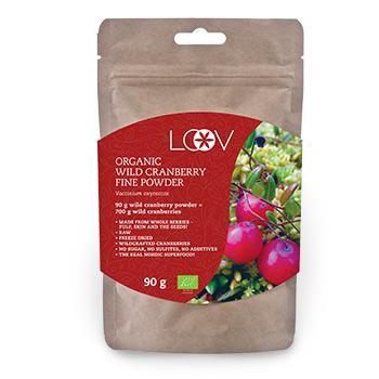 有機野生小紅莓粉 Loov Freeze Dried Organic Wild Cranberry Powder (90g)